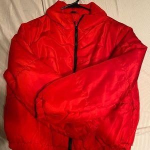 RED PUFFER COAT